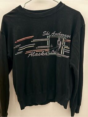 Retro Ski anchorage long sleeve shirt sz S
